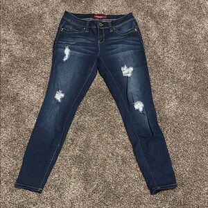Women's Distressed Blue Jeans